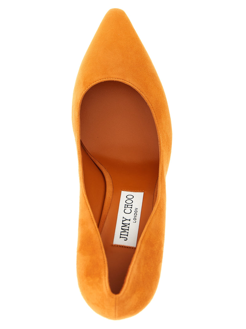 Jimmy Choo Romy Orange Leather High Heel Pumps