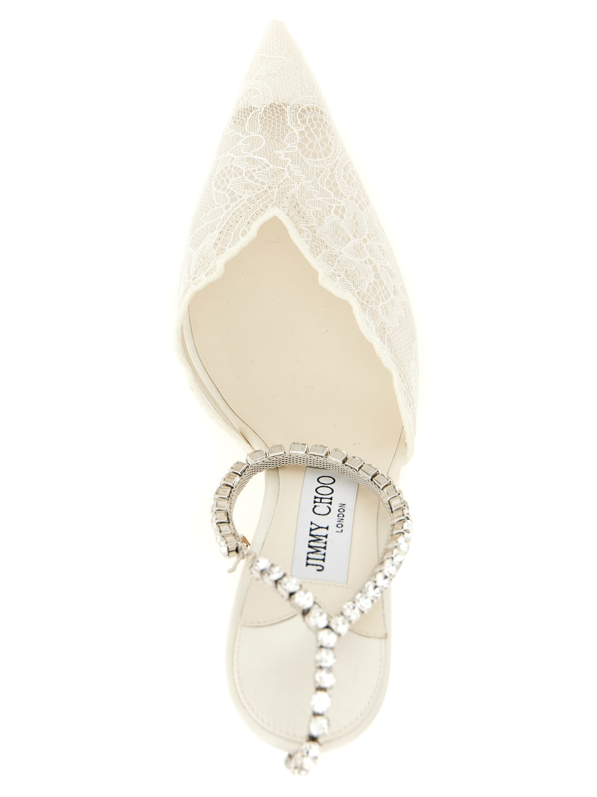 Jimmy Choo Saeda White Tencel High Heel Pumps
