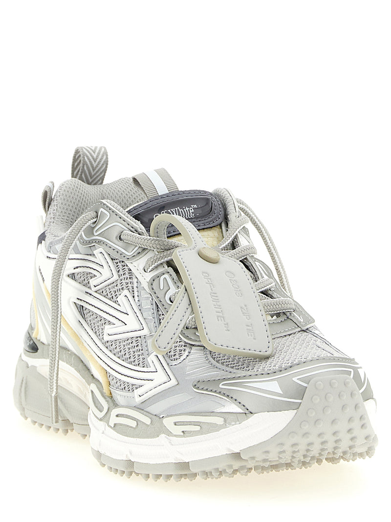 Off-White Be Right Back Gray Polyethylene Athletic Sneakers