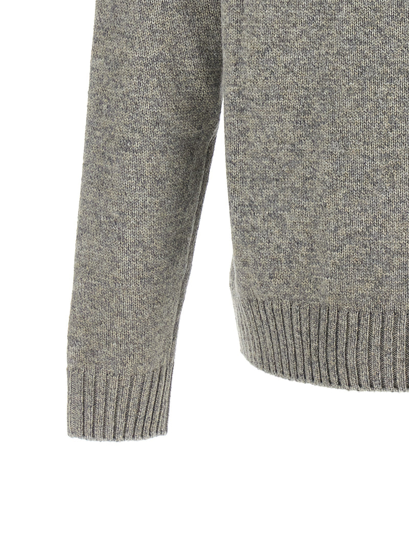 ZANONE Gray Virgin Wool Cardigan for Men