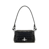 Vivienne Westwood Black Calf Leather Bos Taurus Handbag
