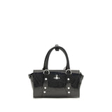 Vivienne Westwood Black Calf Leather Bos Taurus Shoulder Bag