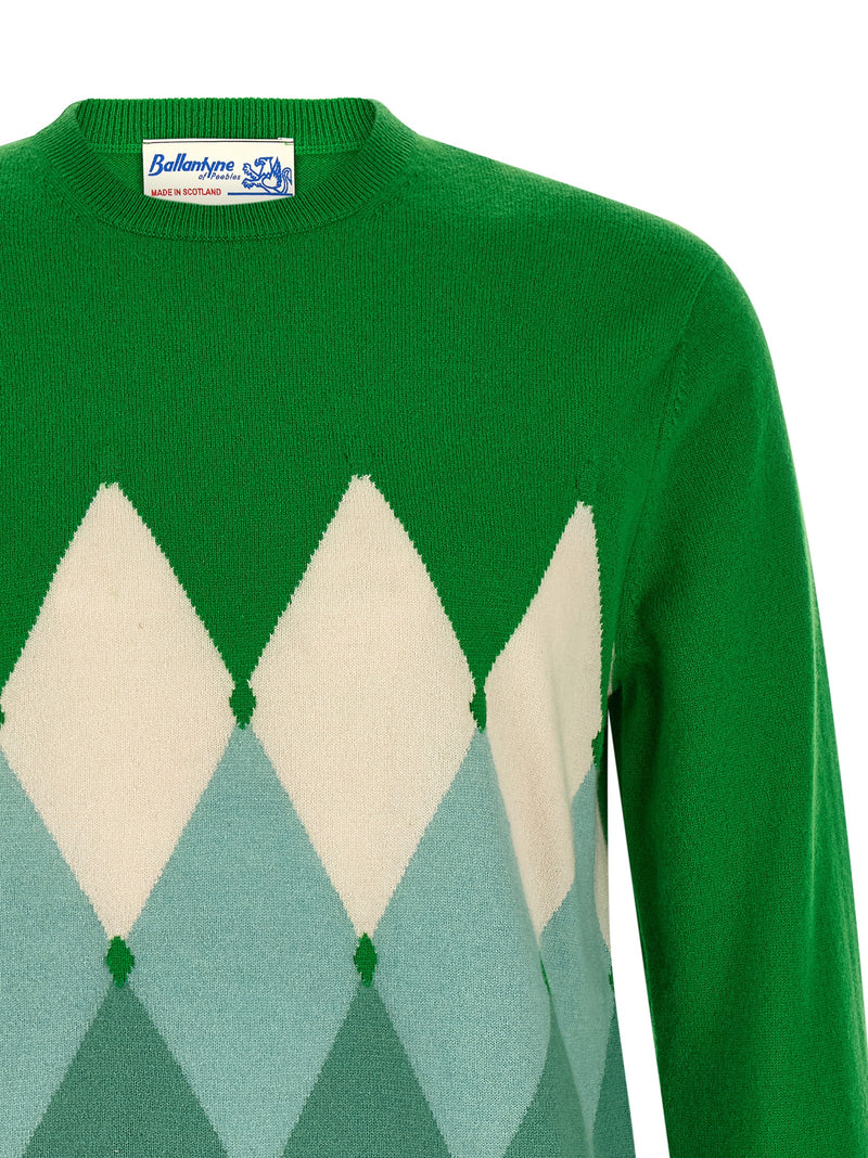 Ballantyne Bicolor Cashmere Cardigan for Men