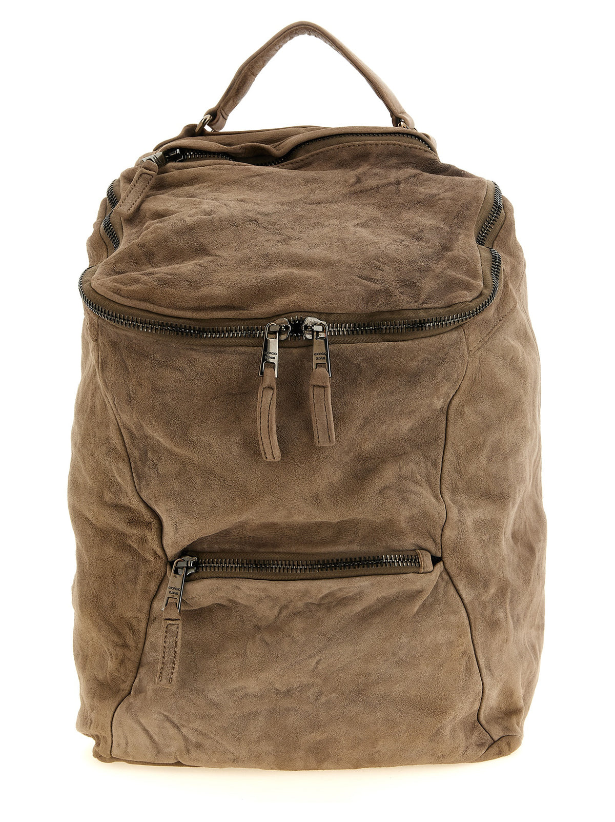 GIORGIO BRATO Beige Lamb Leather Backpack