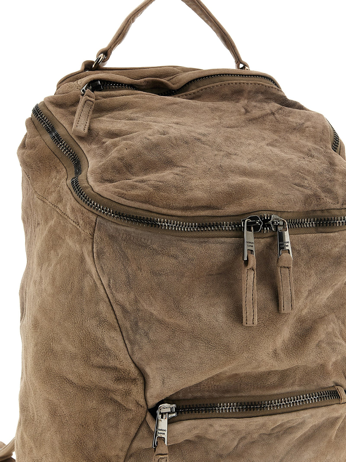 GIORGIO BRATO Beige Lamb Leather Backpack