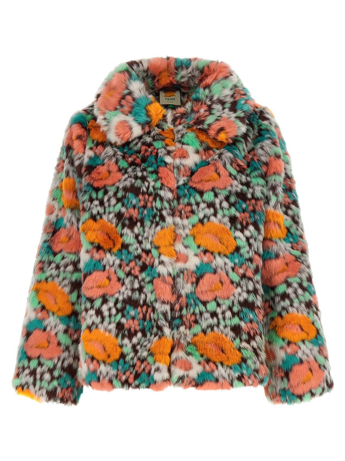 FARM RIO Multicolor Marabou Full-Length Jacket