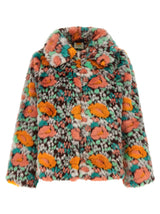 FARM RIO Multicolor Marabou Full-Length Jacket