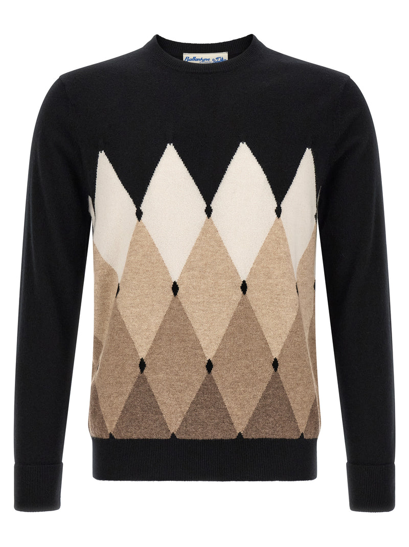 Ballantyne Black Cashmere Cardigan - Luxurious Knitwear