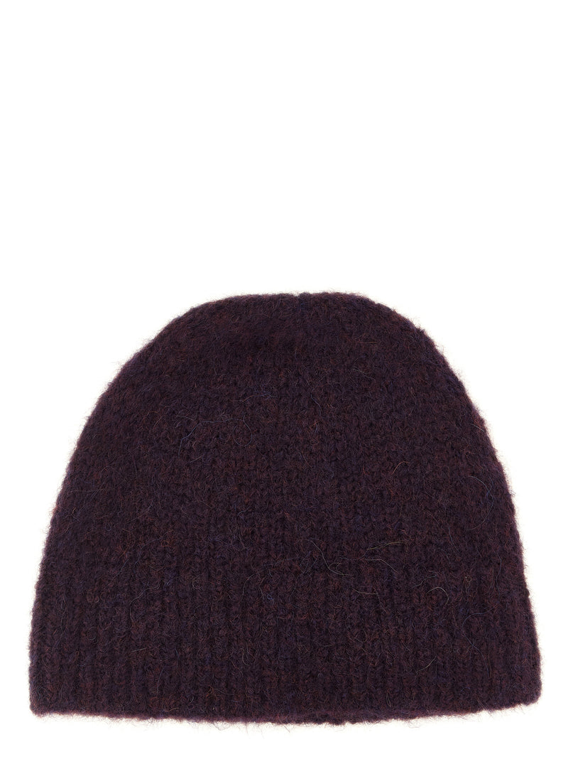 Dries Van Noten Purple Wool Beanie - Moss Cap