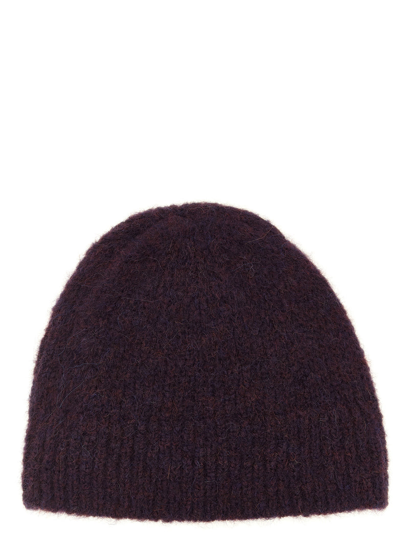 Dries Van Noten Purple Wool Beanie - Moss Cap