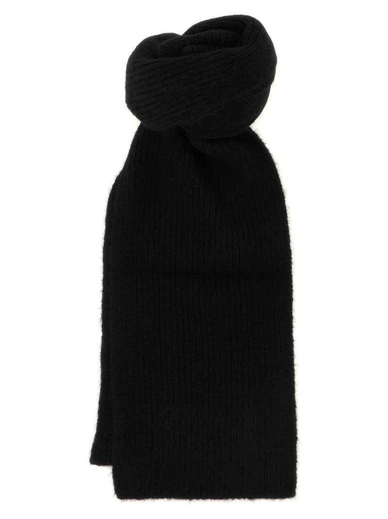 Dries Van Noten Moyson Black Wool Foulard