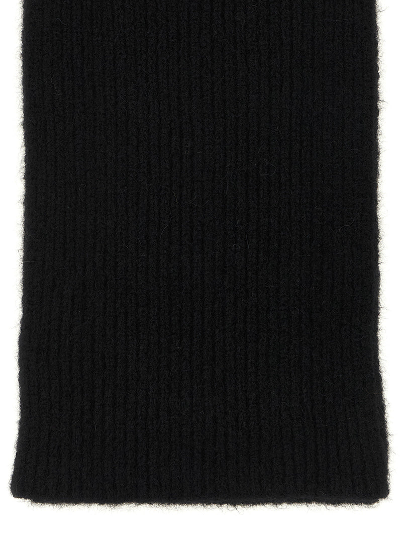 Dries Van Noten Moyson Black Wool Foulard