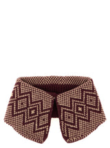 Dries Van Noten Bordeaux Wool Foulard