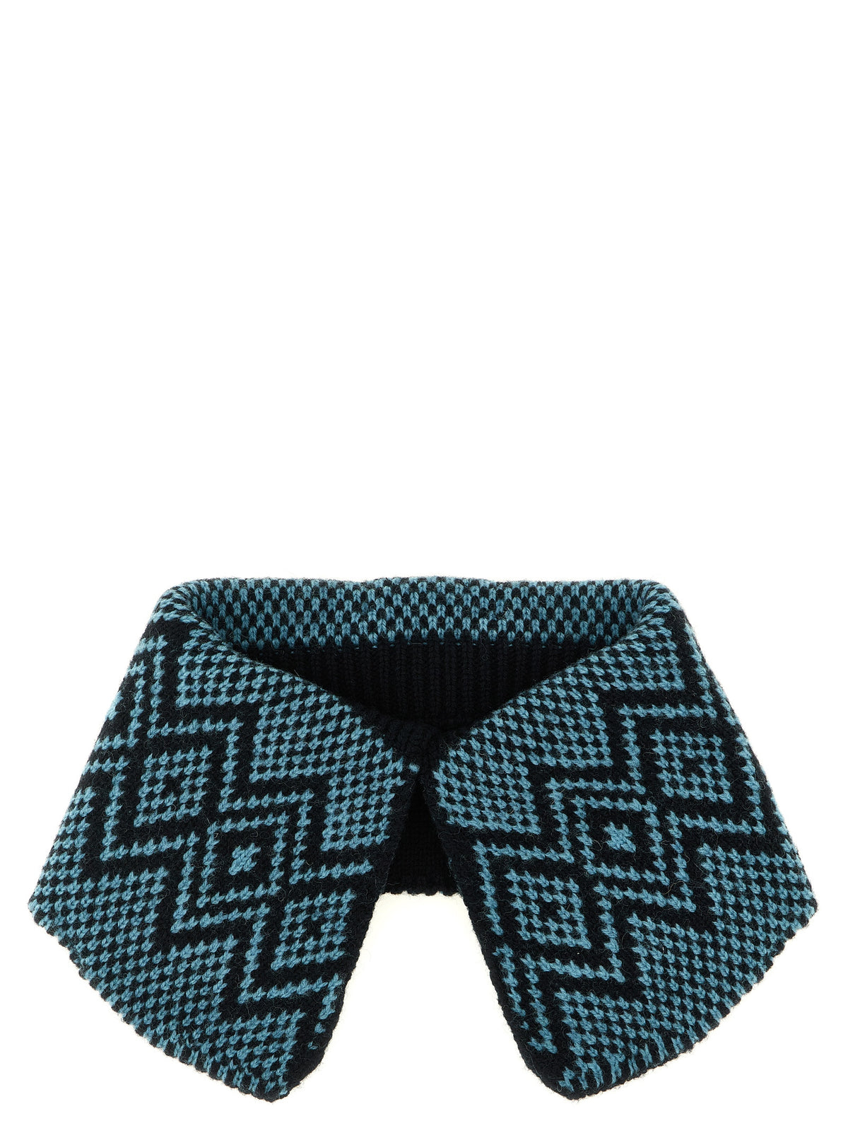 Dries Van Noten Blue Wool Foulard