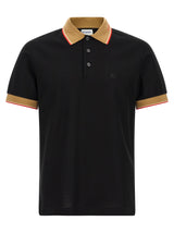 Burberry Black Cotton Polo Shirt