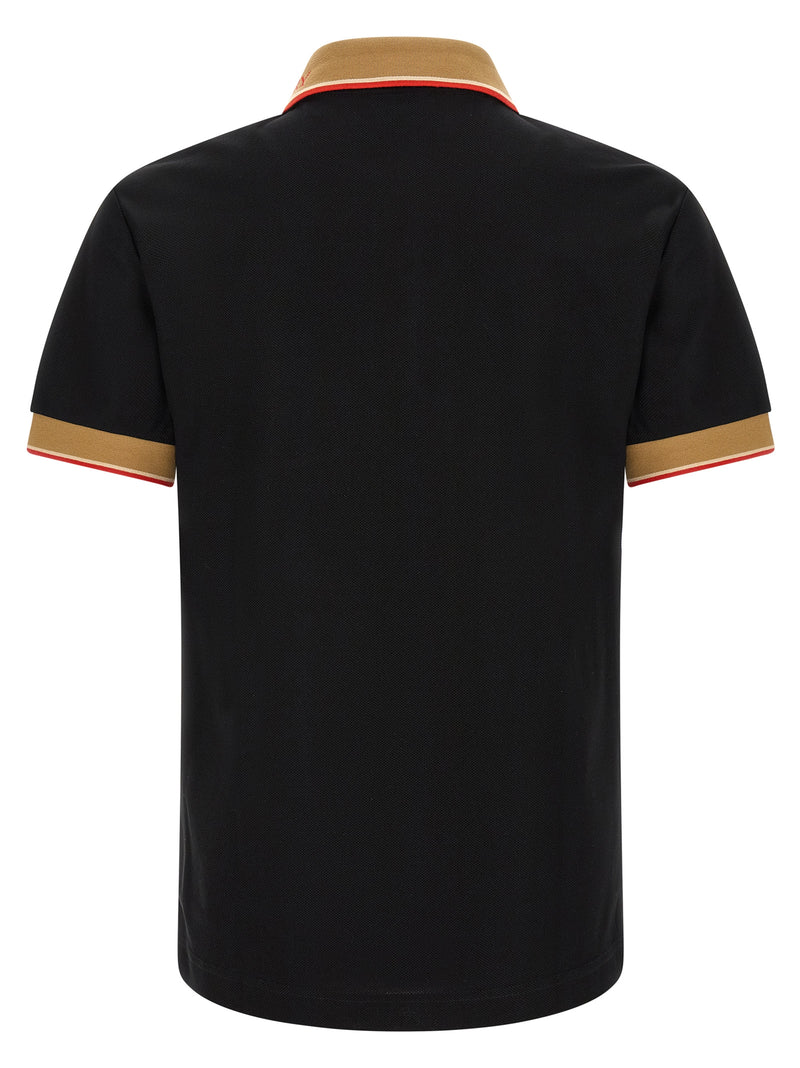 Polo Shirt Burberry Evan en Coton Noir