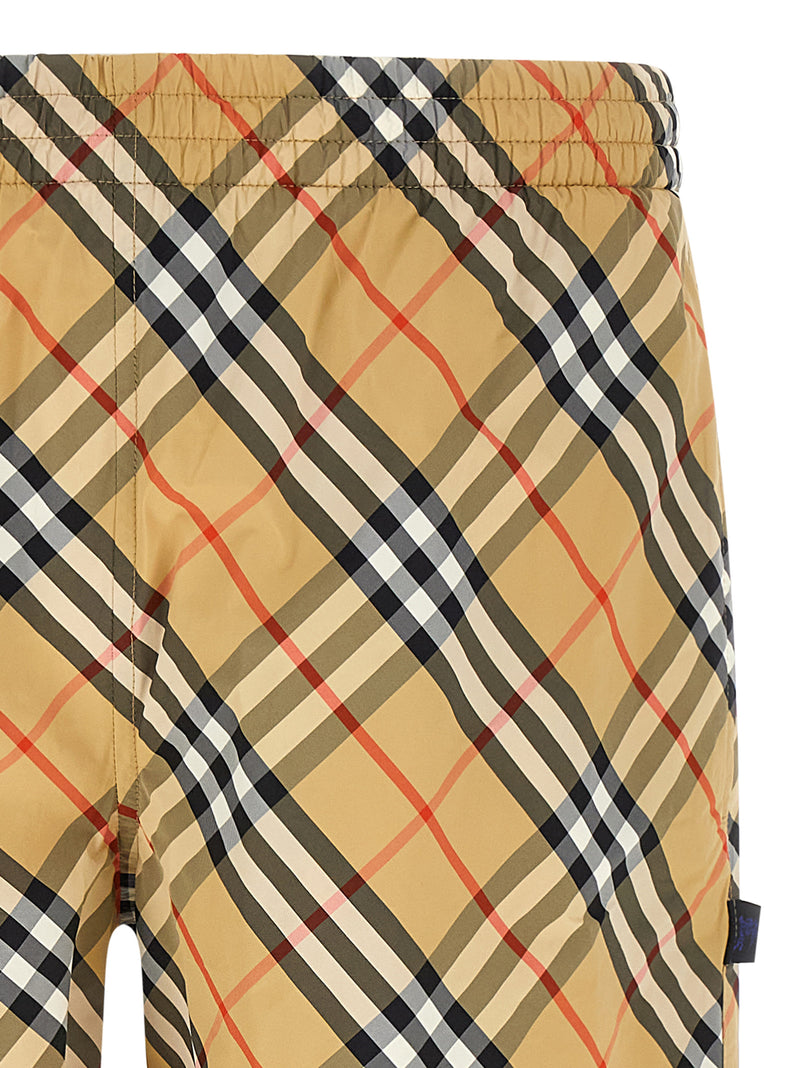 Burberry Seb Beige Polyamide Swim Shorts for Men