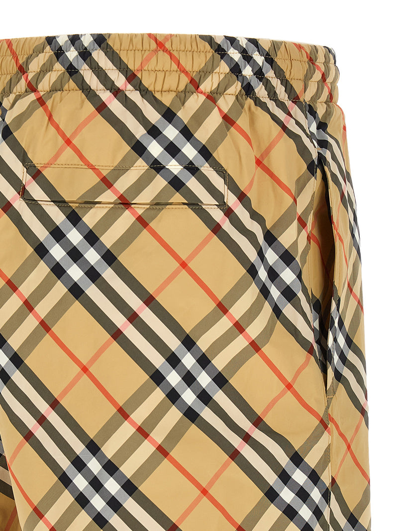 Burberry Seb Beige Polyamide Swim Shorts for Men