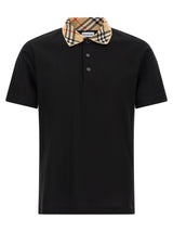 Burberry Black Cotton Polo Shirt