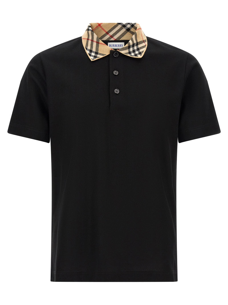 Polo Shirt Burberry Evan Noir en Coton