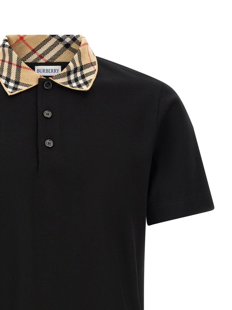 Polo Shirt Burberry Evan Noir en Coton
