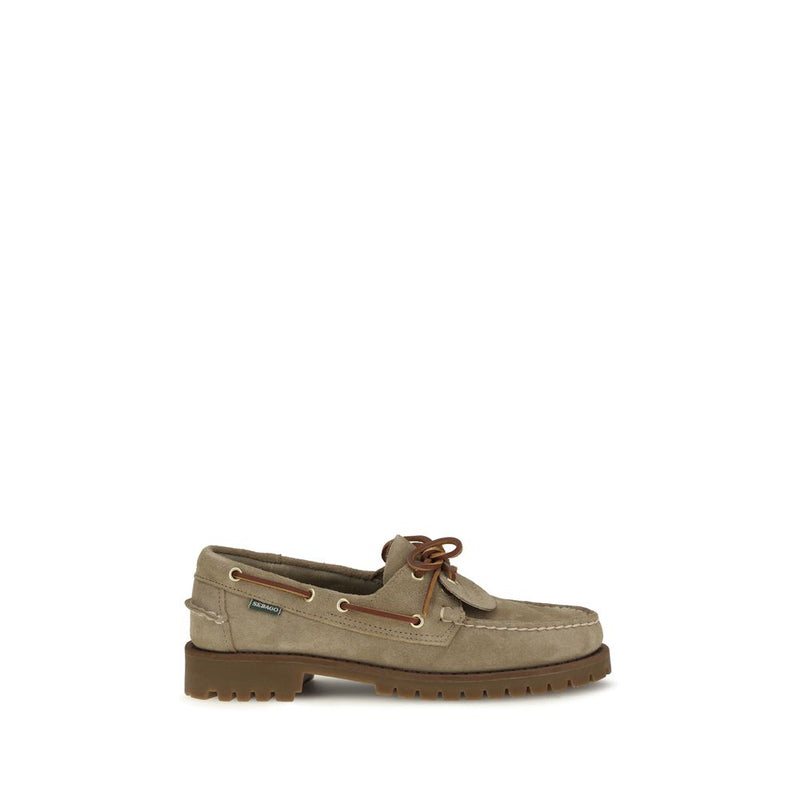 Sebago Ranger Artisan Beige Suede Leather Slip-On Loafers