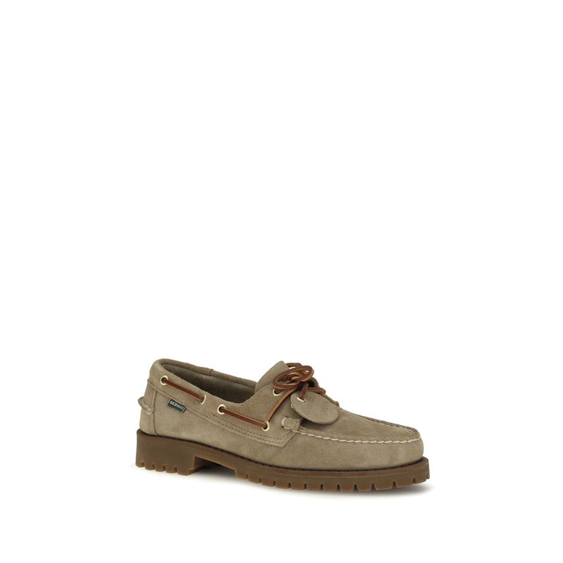 Sebago Ranger Artisan Beige Suede Leather Slip-On Loafers