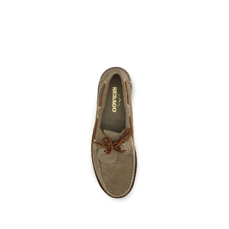 Sebago Ranger Artisan Beige Suede Leather Slip-On Loafers