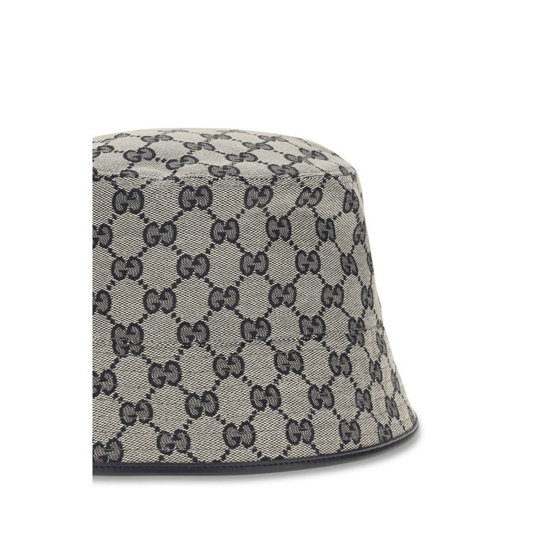Gucci Gray Polyester Bucket Hat - GG Canvas Design