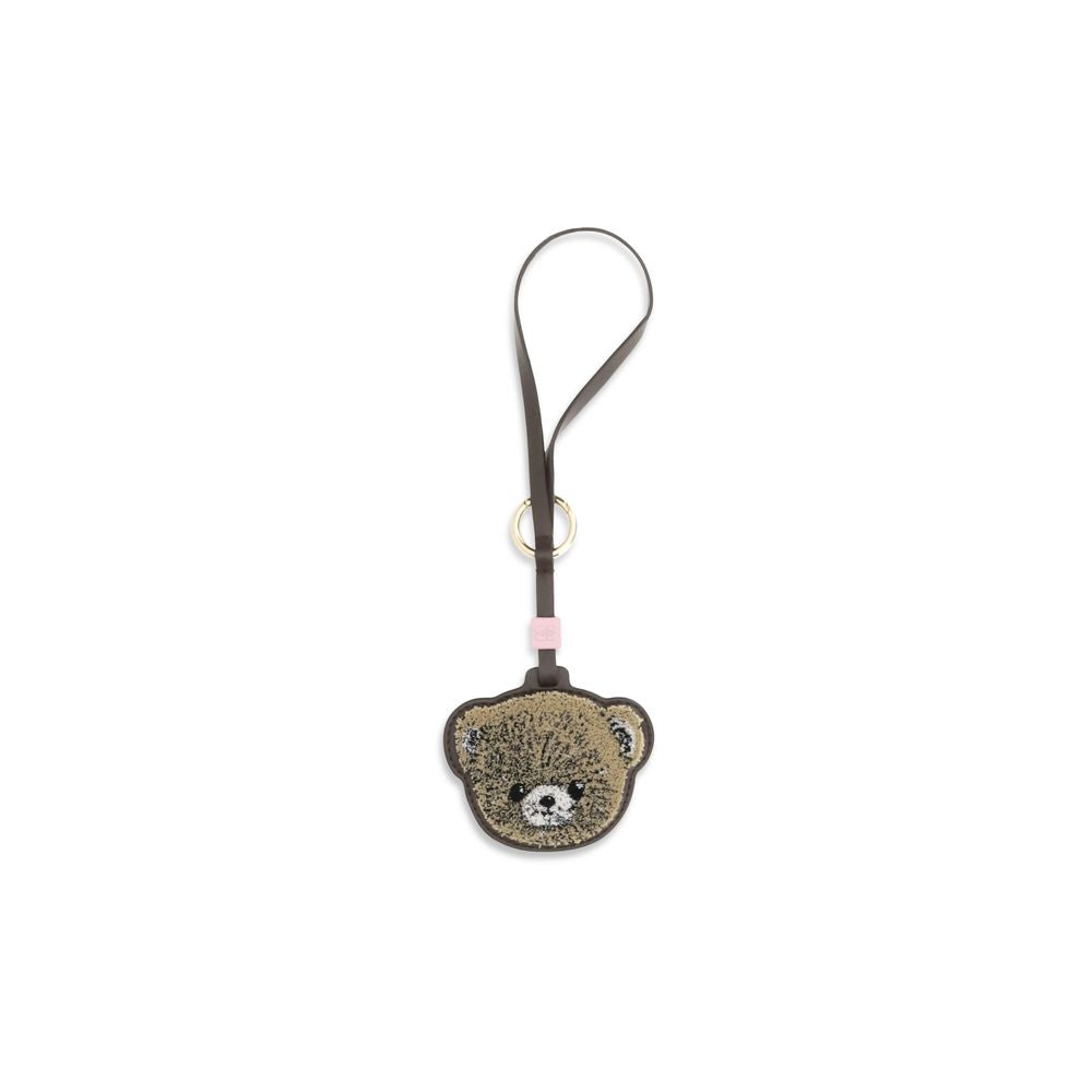 Ganni Beige Recycled Leather Keychain