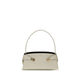 Ferragamo Beige Calf Leather Bos Taurus Shoulder Bag