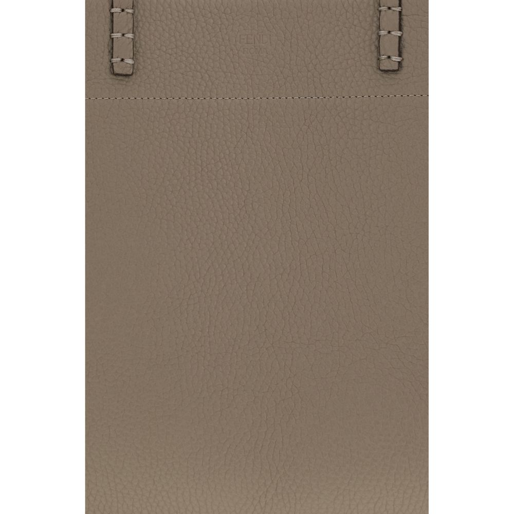 Fendi Beige Calf Leather Bos Taurus Shoulder Bag