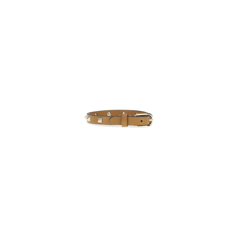 Bracelet en Cuir de Veau Marron Rockstud Valentino Garavani