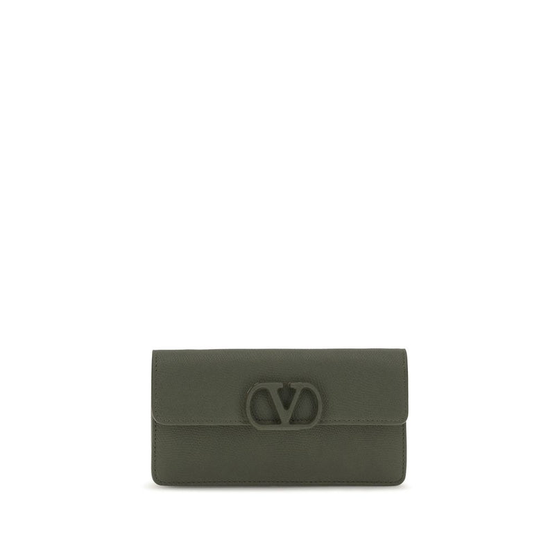 Valentino Garavani Bicolor Calf Leather Bos Taurus Wallet