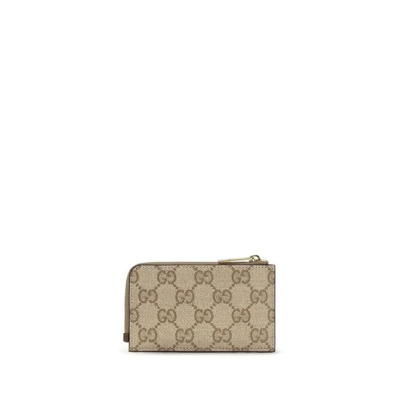 Gucci Beige Cotton Wallet with GG Motif