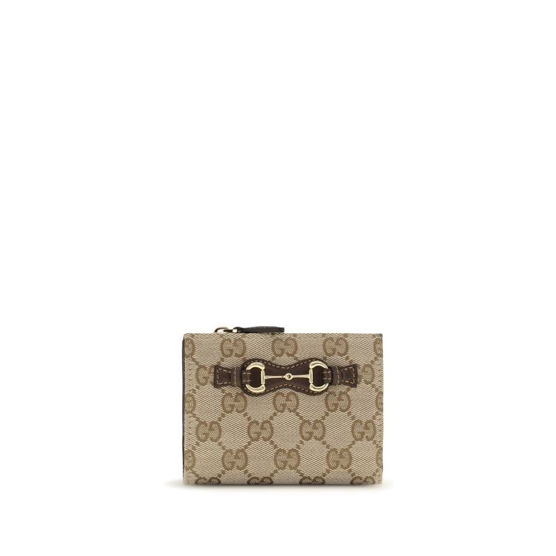Gucci Brown Cotton Horsebit Wallet
