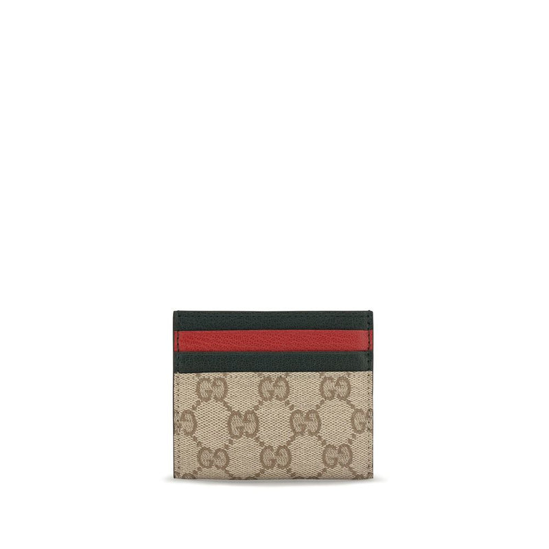 Gucci Beige Cotton Wallet - Iconic GG Motif Cardholder