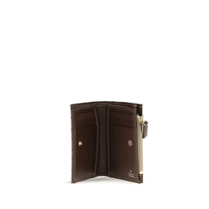Gucci Brown Cotton Horsebit Wallet