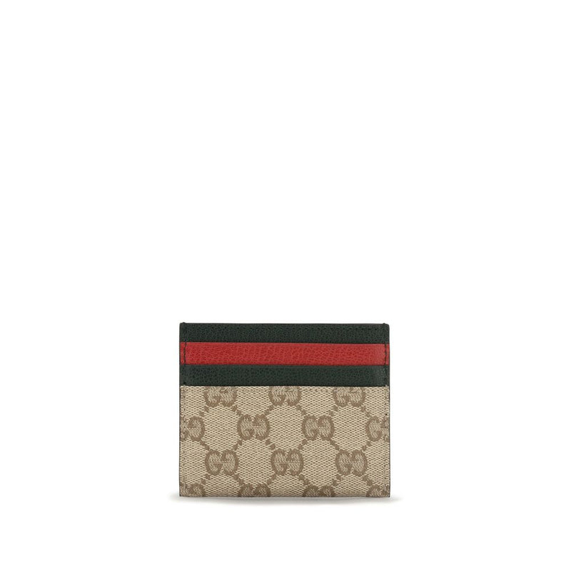 Gucci Beige Cotton Wallet - Iconic GG Motif Cardholder