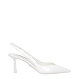 Prada White Leather High Heel Pumps