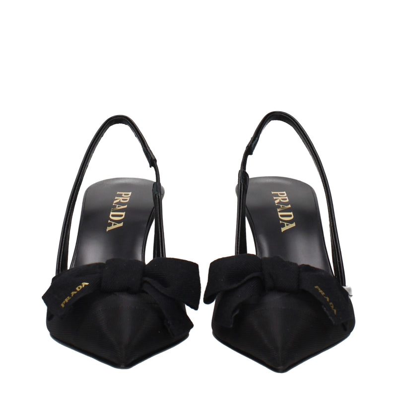 Prada Black Fibres High Heel Pumps for Women