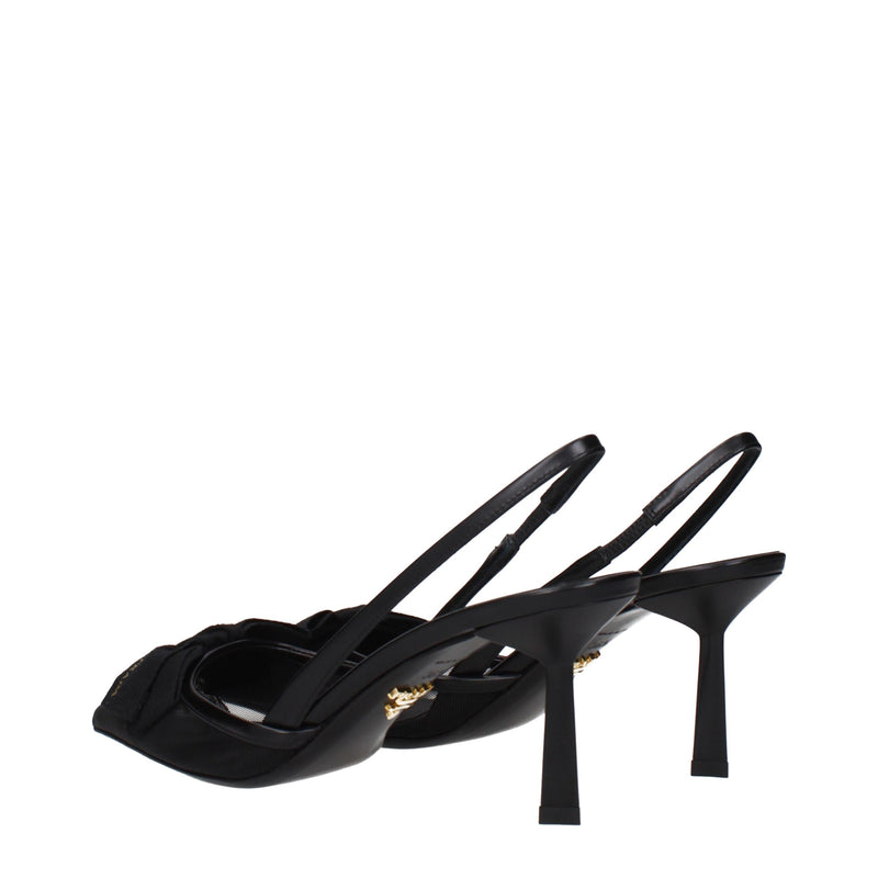 Prada Black Fibres High Heel Pumps for Women