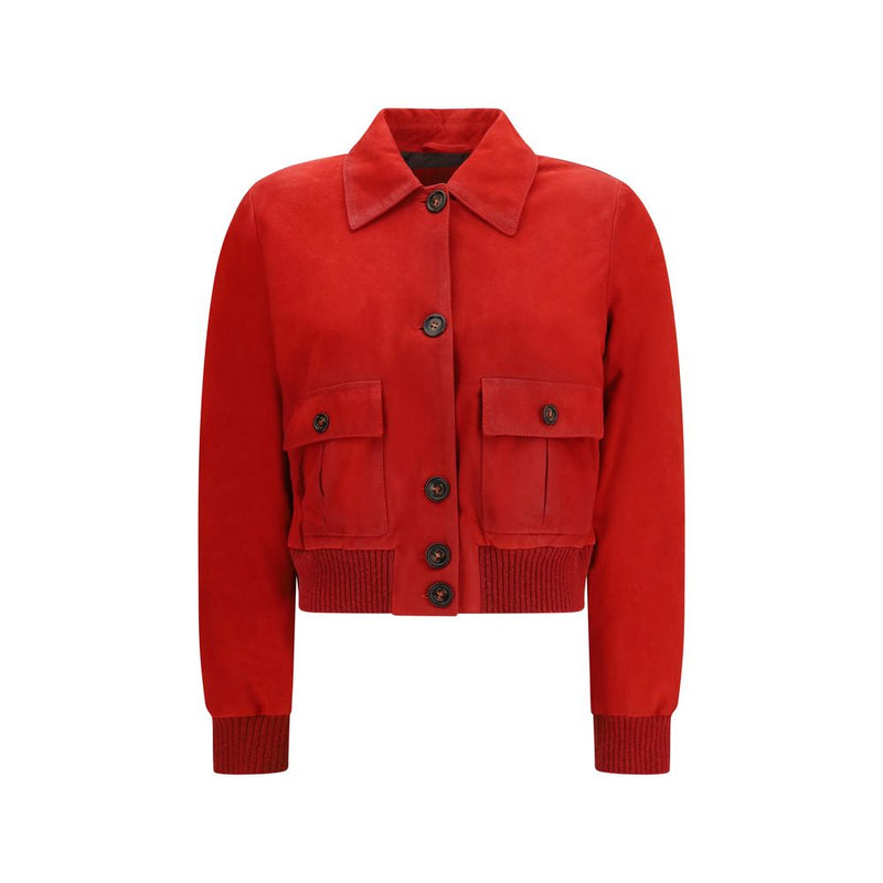 Valstar Red Goatskin Full-Length Jacket for Women