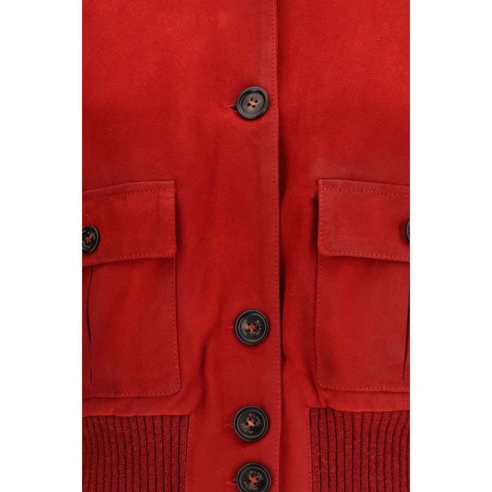 Valstar Red Goatskin Full-Length Jacket