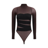 Wolford Brown Polyamide Bodysuit