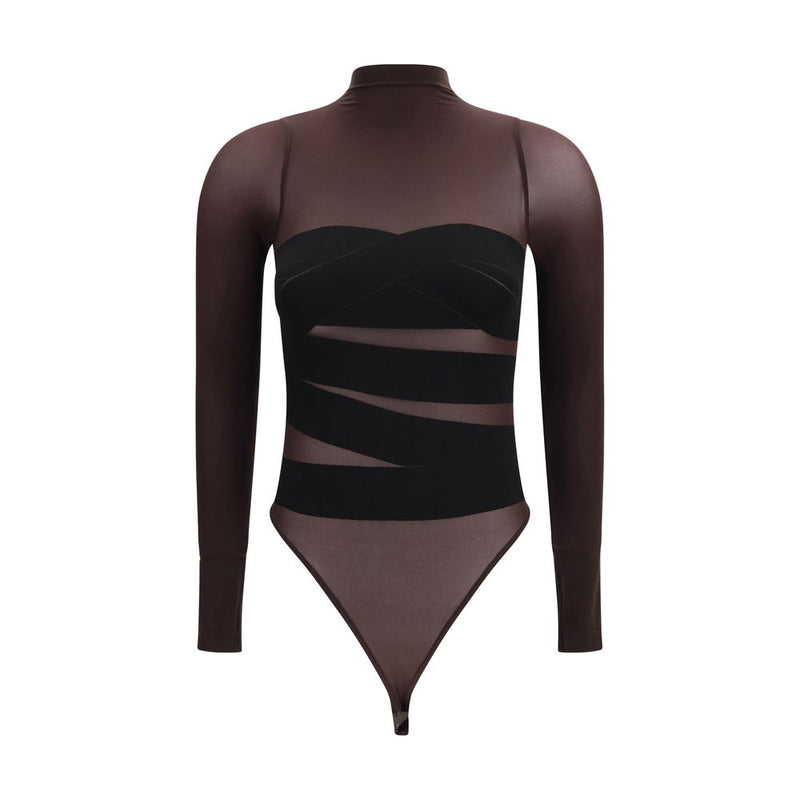 Wolford Infinite Wrap Brown Polyamide Bodysuit