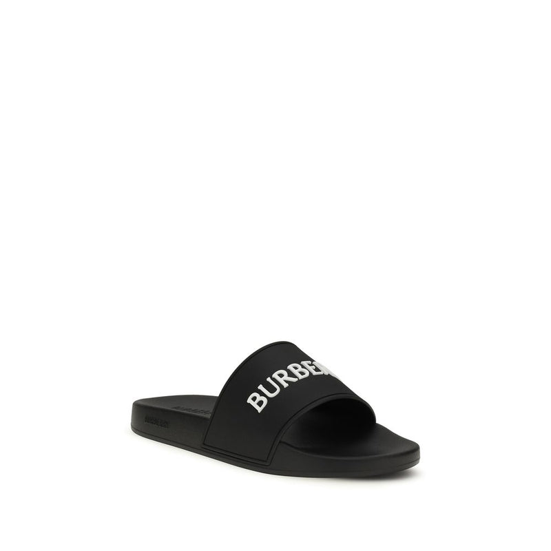 Burberry Black Rubber Slippers for Women