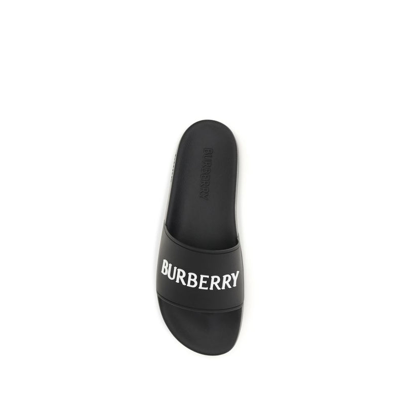 Burberry Black Rubber Slippers for Women
