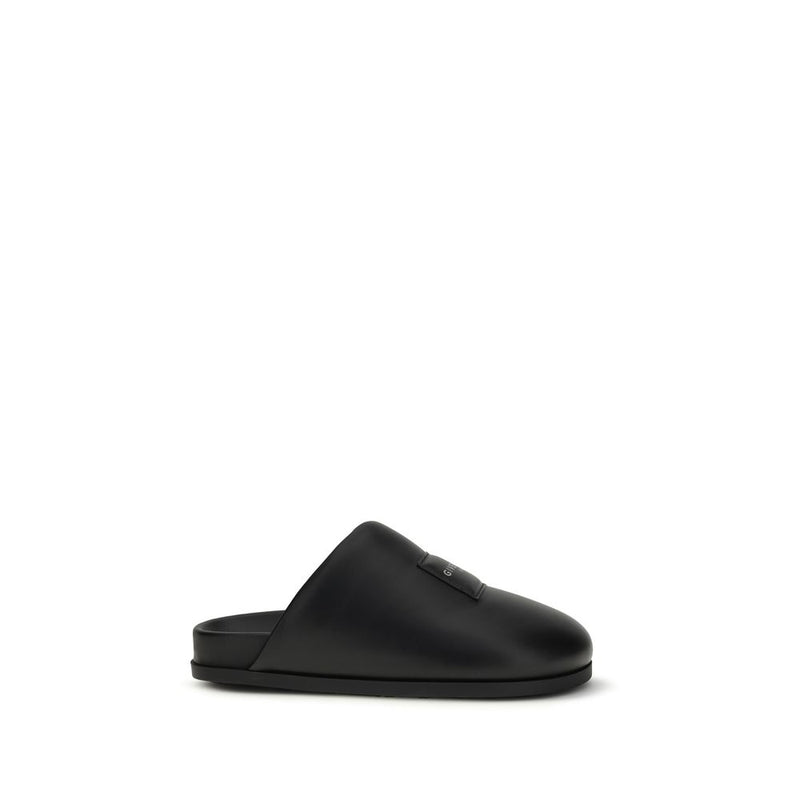 Givenchy Black Calf Leather Bos Taurus Mules for Women
