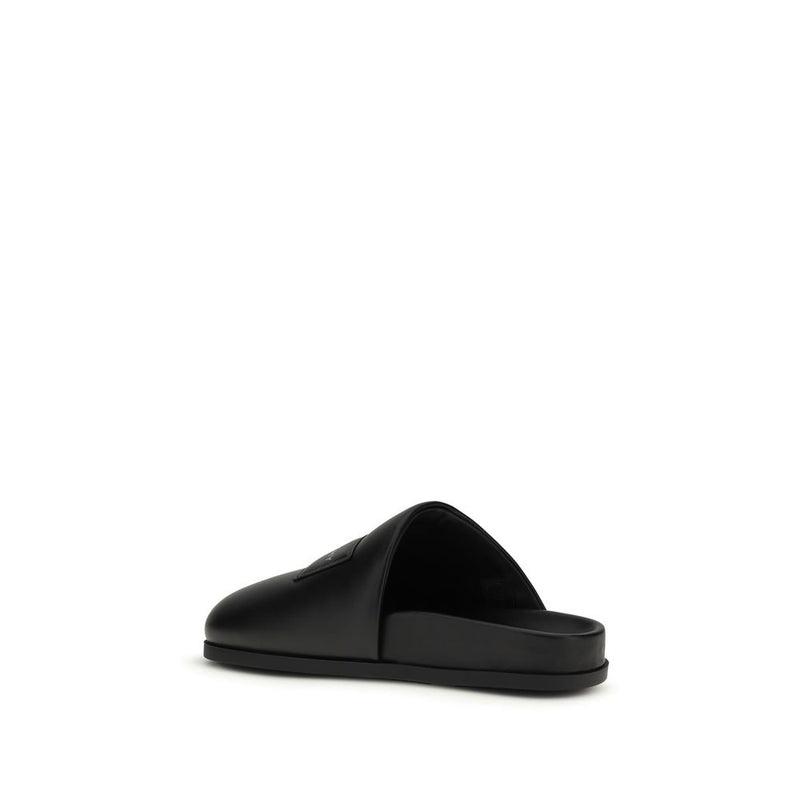 Givenchy Black Calf Leather Bos Taurus Mules for Women